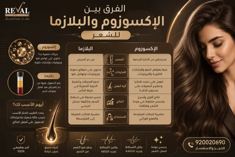 ما الفرق بين الإكسوزوم والبلازما للشعر؟