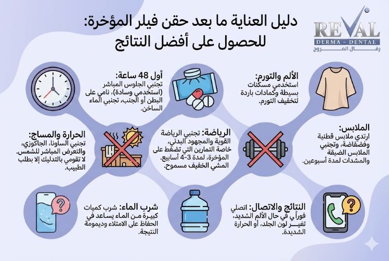 بعد حقن فيلر المؤخرة